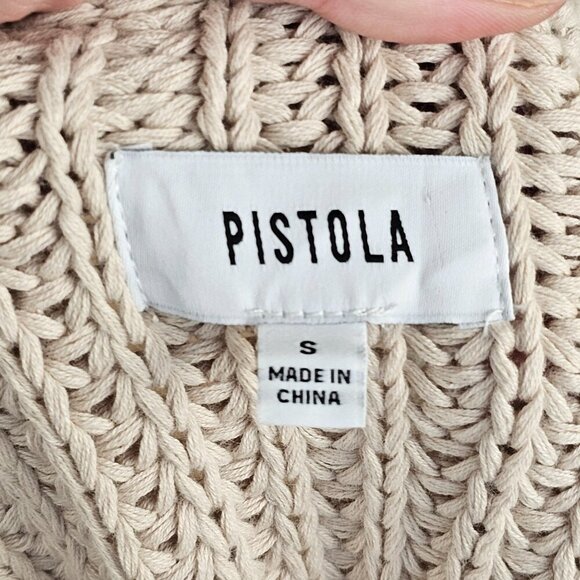 Pistola Kiran Oversized Cable Knit Sweater Vest Sz S - Picture 8 of 11